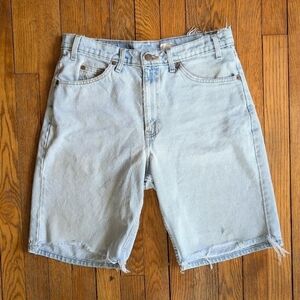 Vintage 90's Levi's 550 Distressed Grunge Skater Jean Denim Shorts